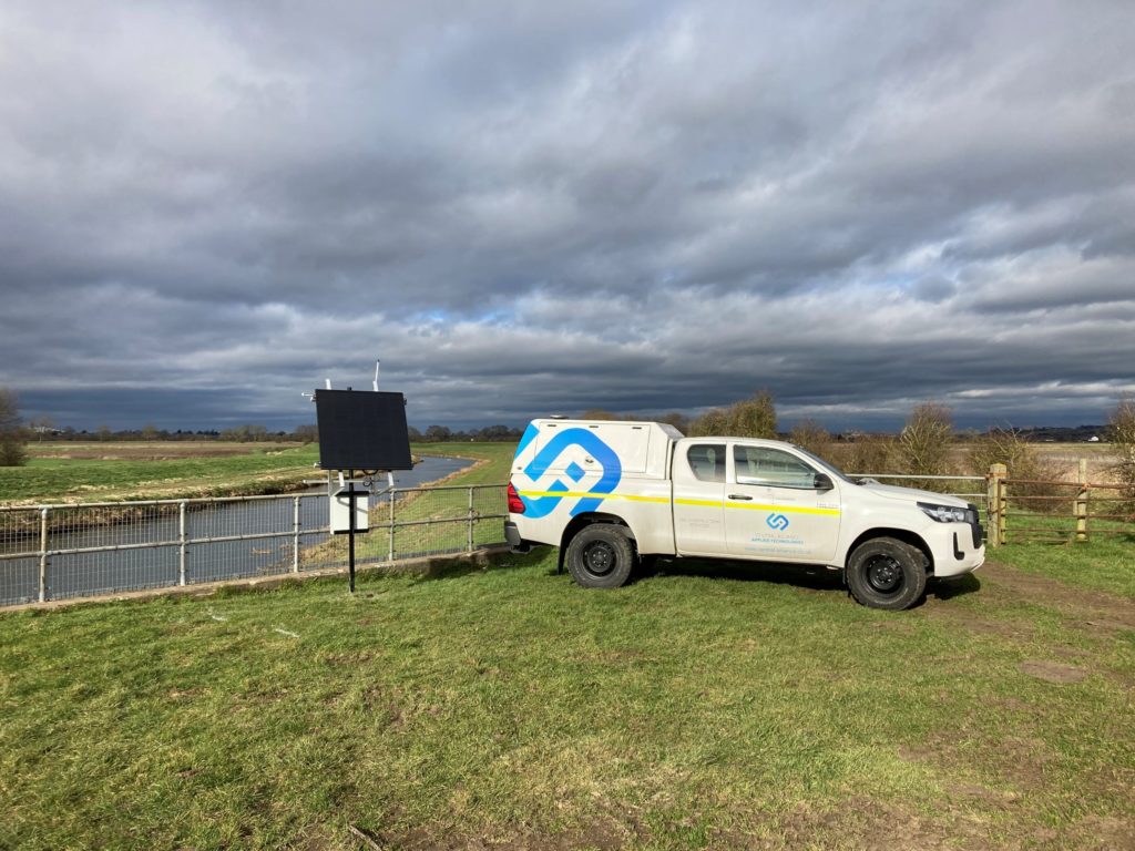 Image of a WorldSensing gateway installed by Sight Automation on a complex ground investigation in Lincolnshire.